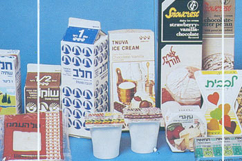מחידושי שנות ה- 80: גלידה וחלב טרי בקרטון.